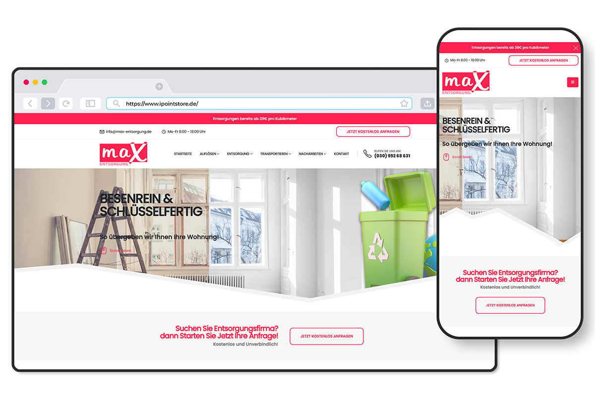 Max-Entsorgung - Webdesign